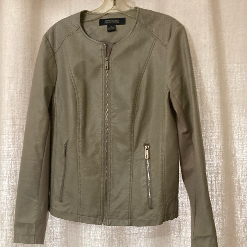 Green Faux Leather Jacket